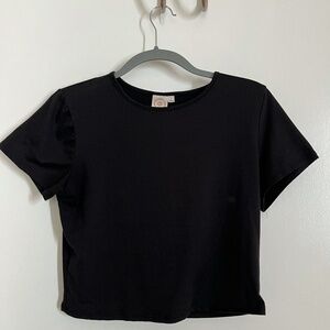 Black Cropped T-Shirt